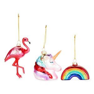SAKS FIFTH AVENUE Fantasy 3-Piece Ornament Set